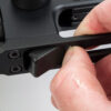 The Magnetic Filler Port Cover being released from the Daystate Delta Wolf electronic PCP air rifle