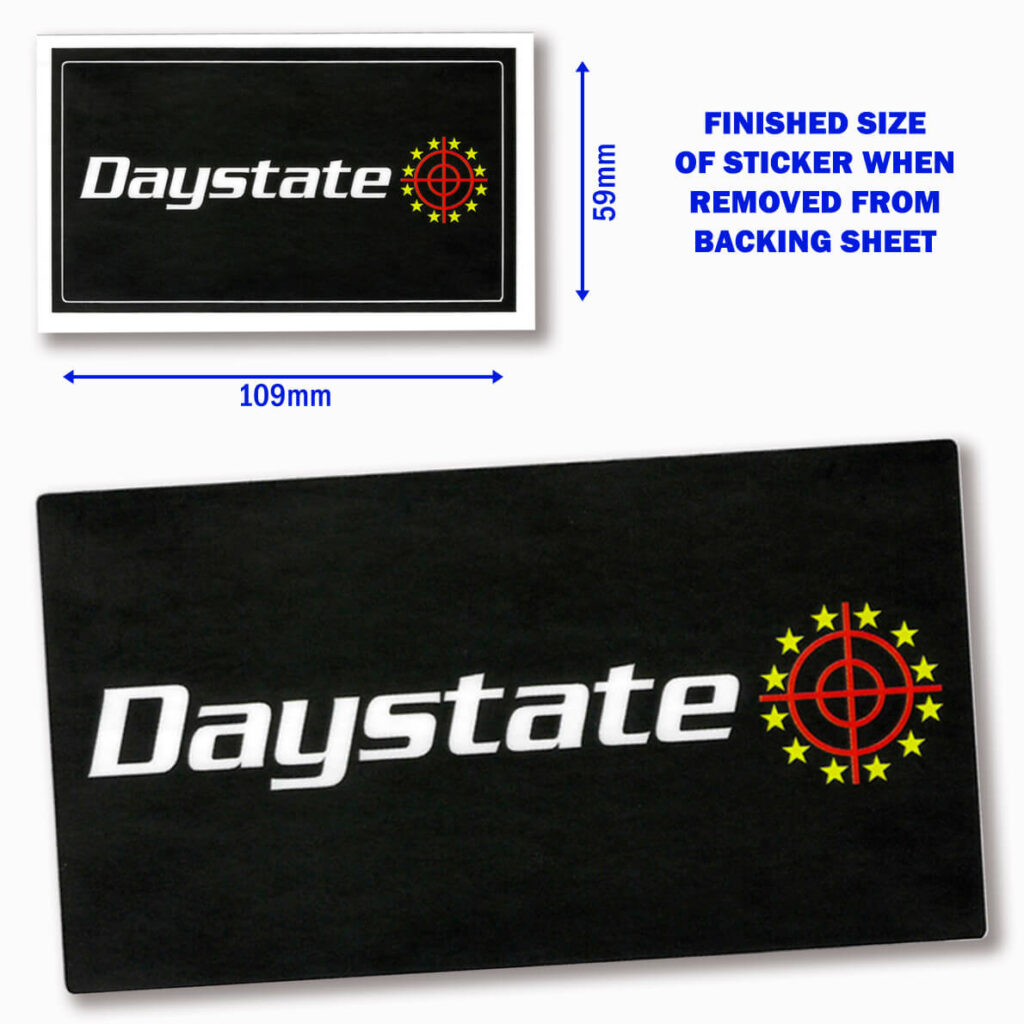 Daystatec Daystate self-adhesive sticker - for PCP bottle, stock or gun case