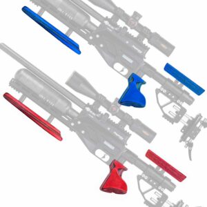 The Red Wolf GP Grip Set by FORM fits the Daystate Grand Prix and is available in Red and Blue laminate