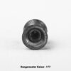 End view of a Rangemaster Kaiser airgun pellet in .177"/ 4.5mm caliber