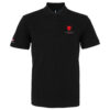 Front of the Daystate Alpha Wolf short-sleeve Polo Shirt in black