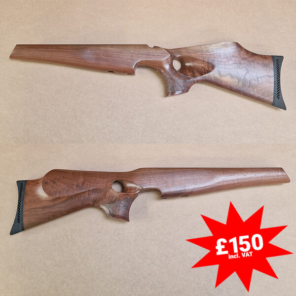 B-STOCK X2 Gary Cane Prestige Thumbhole Stock RH Walnut #52, genuine factory gunstock from Daystate. Originally for X2 Prestige special edition model v