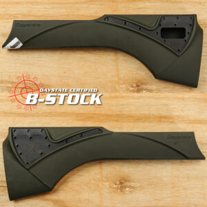 B-STOCK Daystate Pulsar Green Composite Soft Touch stock #184, genuine factory gunstock for Daystate's electronic PCP air rifle. Also fits Renegade model