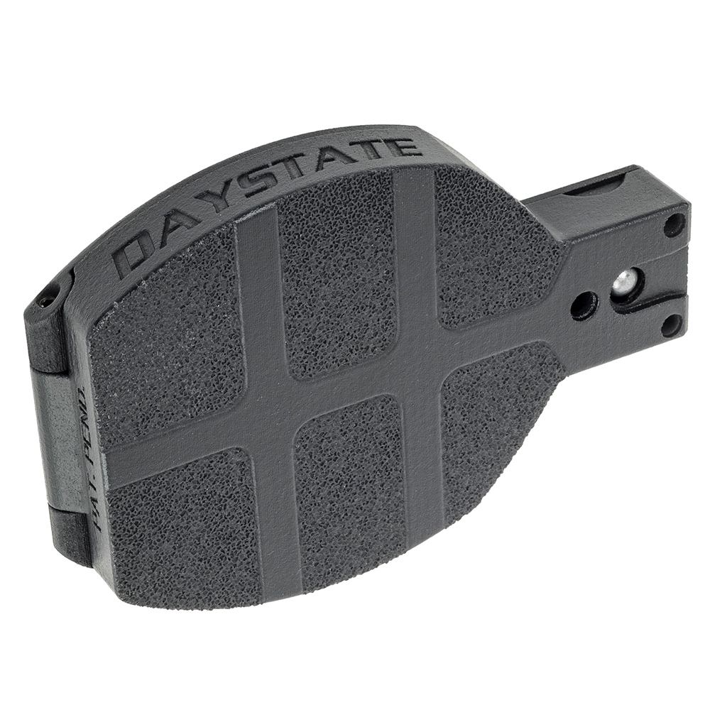 Rear view of the New Quantum Hi-Capacity Magazine for Daystate and BRK Brocock PCP air rifles. It is available in .177, .22, .25 and .30 calibers